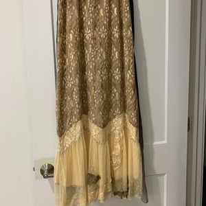 Gimmicks Tan Lace Skirt